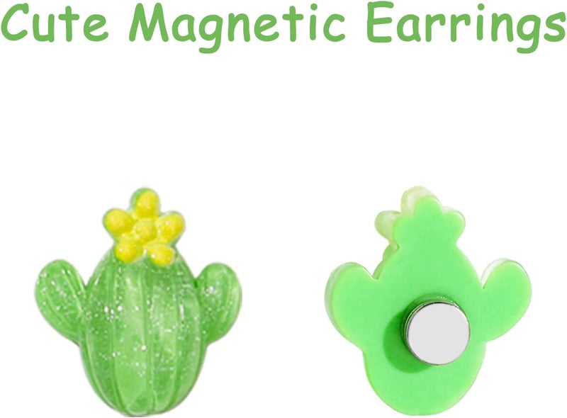 NEWITIN 30 Pairs Magnetic Stud Earrings for Girls Clip on Earring Hypoallergenic Magnet Studs Non Piercing Girls Earring Cute Magnetic Earrings for Kids Women - Image 2